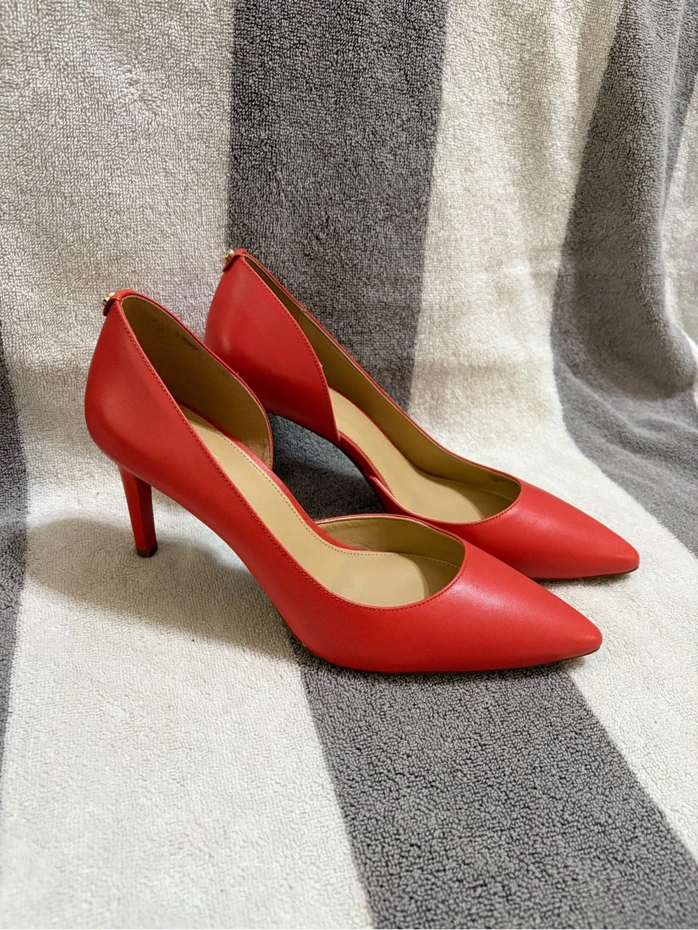 Michael Kors Terracotta D’Orsay Leather stilettos size 8M